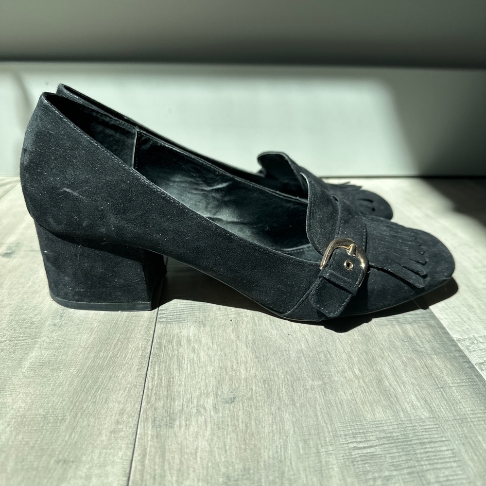 Kurt Geiger/Carvela block heel black suede